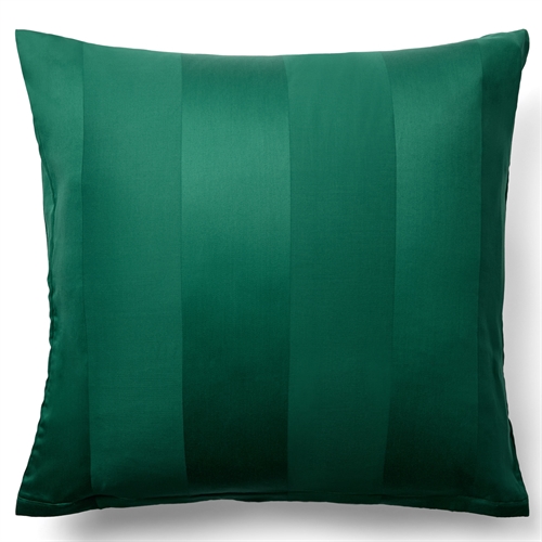 Pudebetræk 60x63 cm - 100% bomuldssatin - Lone - Grønne jacquardvævet striber