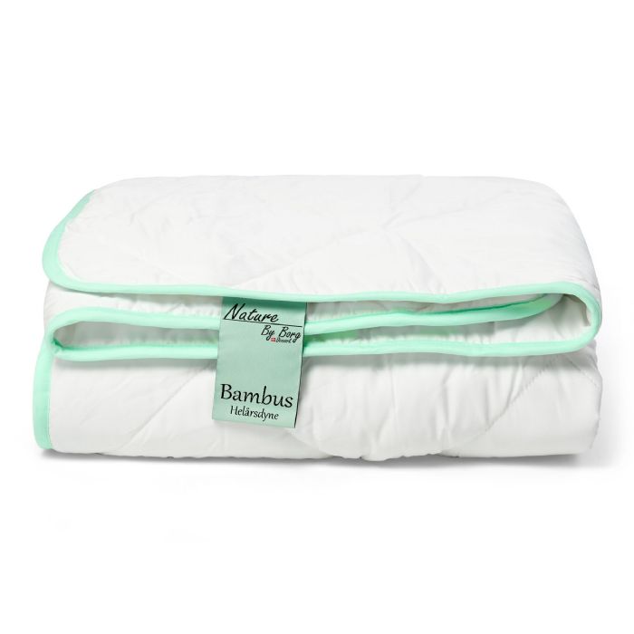 Bambus helårsdyne - 100% allergivenlig Bambus fyld - Nature By Borg bambusdyne med blødt bambusbolster 