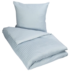Junior sengetøj 100x140 cm - Lyseblå junior sengesæt - 100% Jacquardvævet bomuldssatin