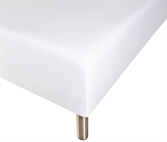 Boxlagen 180x200 cm - Hvid - 100% Bomuldssatin - Faconlagen til madras