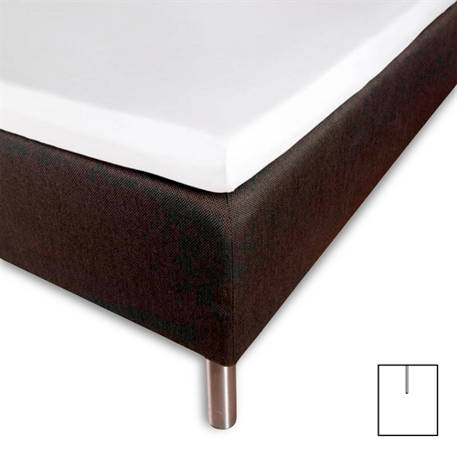 Splitlagen 180x215cm - U-Lagen - Hvid - 100% Bomuldssatin - Til elevationsseng