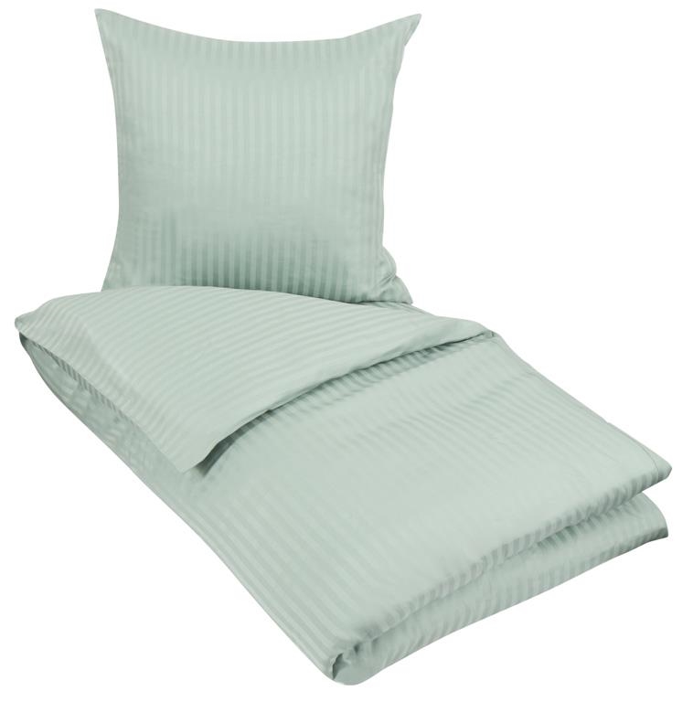 Sæt ud Tvunget Forsøg King size sengetøj - Smal Strib støvet grøn - 240x220 cm