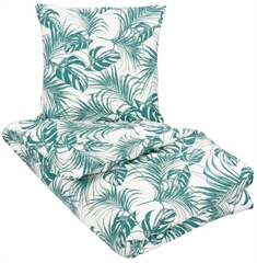 Kingsize sengetøj  240x220 cm - Leaves Green - Grøn - 100% Bomuld