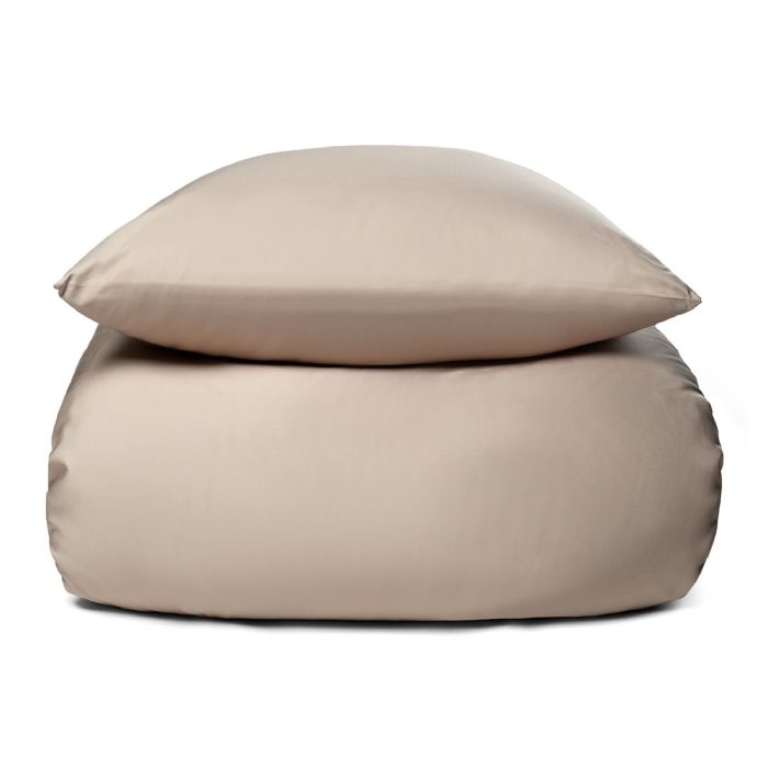 Bambus dobbelt sengetøj - 100% Naturligt bambus - 200x220 cm - Champagne farvet, satinvævet dobbelt sengesæt