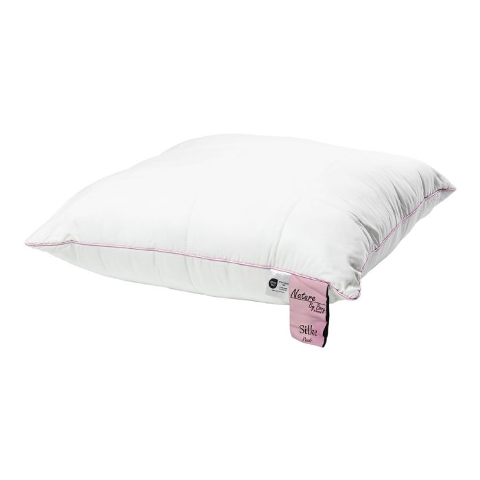 Silkepude med perfekt støtte - 100% Blødt bambus bolster - 60x63 cm - 3 kammer hovedpude - Nature By Borg pude