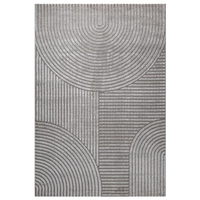 Gulvtæppe - 160x230 cm - Vævet  - Grå med mønster - Elio - Nordstrand Home