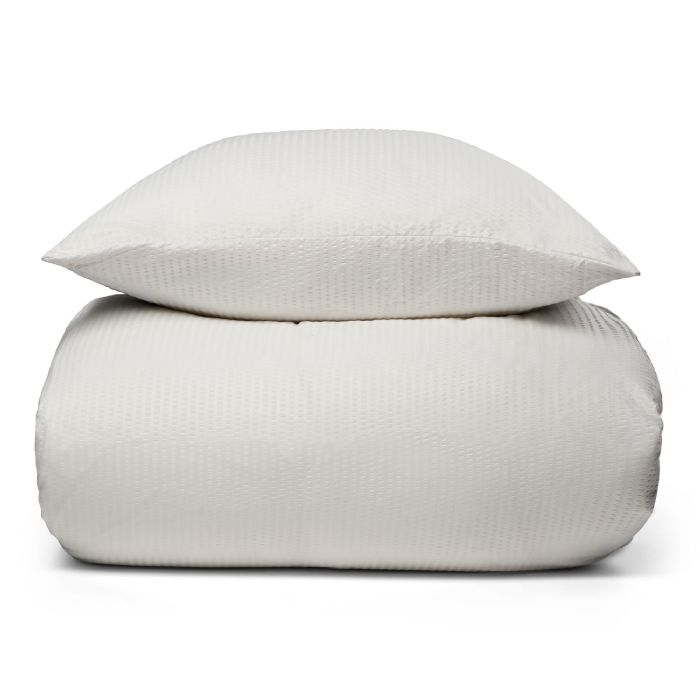 Bæk og Bølge sengetøj - Sengesæt i microfiber - Hvidt krepp sengelinned fra IN Style