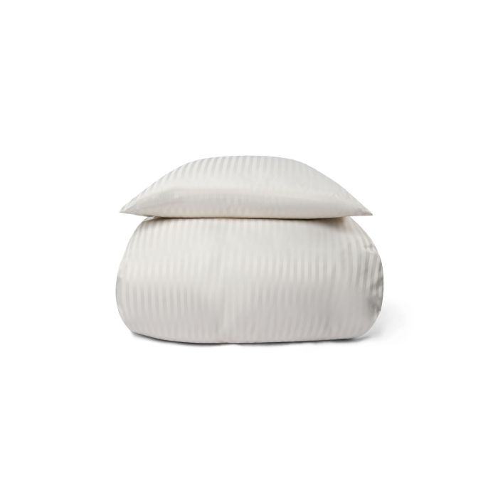 Stribet sengetøj - Creme farvet sengesæt - IN Style sengelinned i mikrofiber 