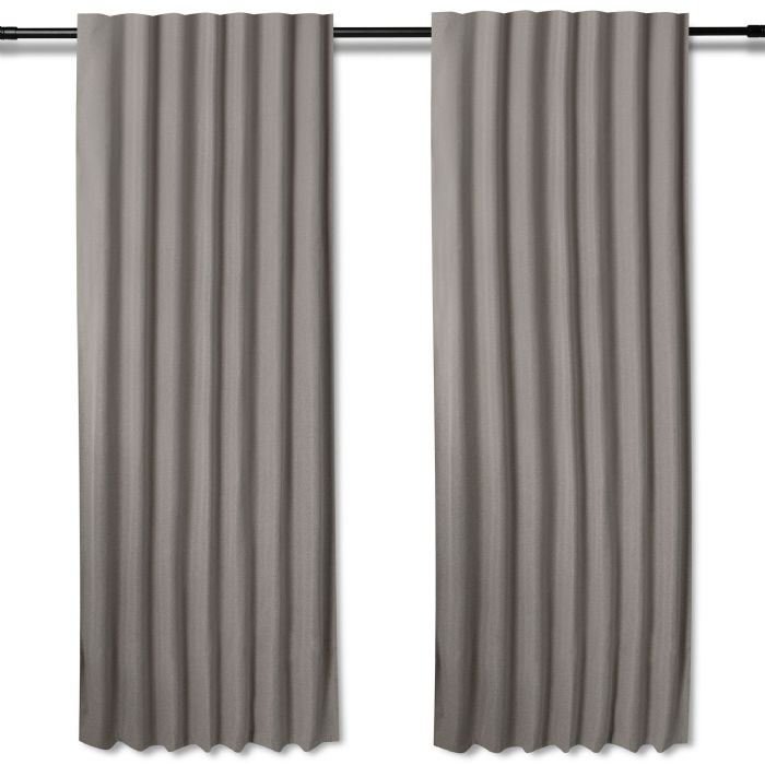 Mørklægningsgardin - 1 stk. færdigsyet gardin 140x175 cm - Sandfarvet - Nordstrand Home blackout gardinlængder med rynkebånd