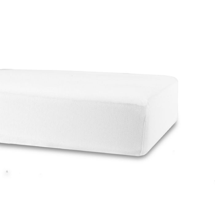 Stræklagen 70x140 cm - Off white - 100% bomuld jersey lagen - Faconlagen til juniormadras
