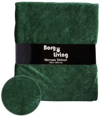 Velour dug - 15 meter - Grøn - Nervøs velour - Pakke med 15 meter 