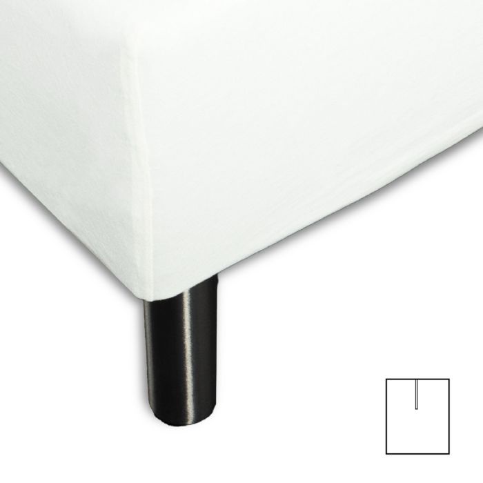 Splitlagen - U-split - 160x200 cm - Off White - 100% Bomuld jersey lagen - Stræklagen til elevationsseng
