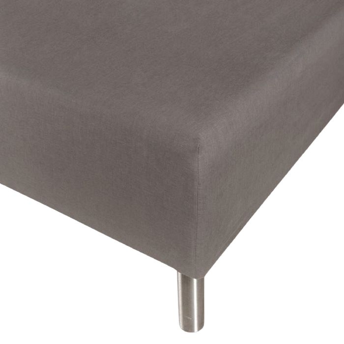 Boxlagen 90x200 cm - 100% Bomuld - Antracitgrå - Faconlagen til madras