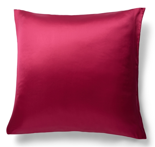 Silke pudebetræk 60x63 cm - 100% morbærsilke - Mørk pink
