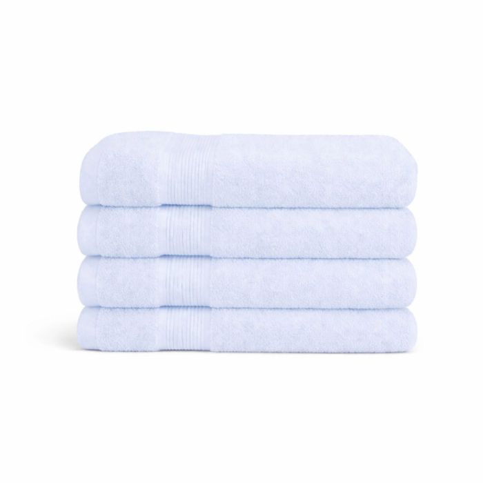Bambus håndklæde - 50x100 cm - Bambus/bomuldsfrotté - Lyseblå