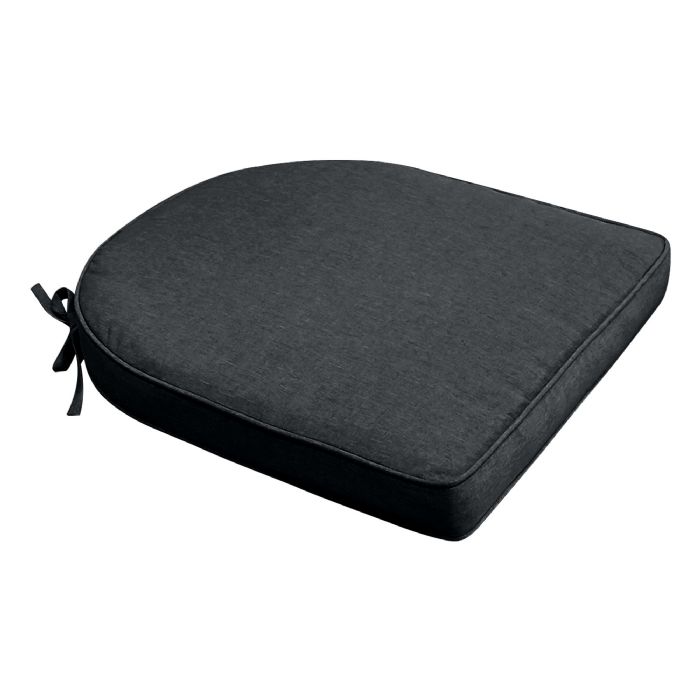 Siddehynde til havestol - Antracit gråt havehynde med 6 cm skum - Måler 48x49 cm - UV-resistent udendørs hynde - Nordstrand Home sædehynde