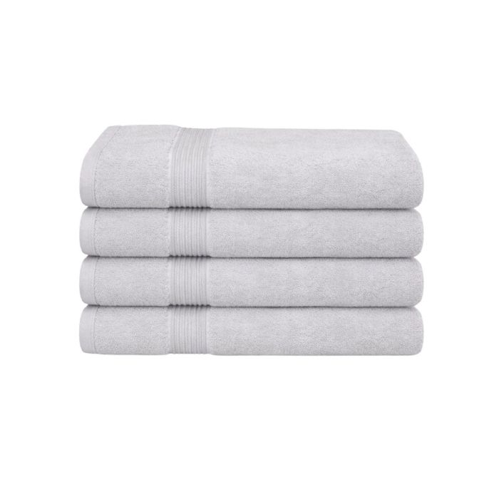 Bambus håndklæde - 50x100 cm - Bambus/bomuldsfrotté - Lysegrå