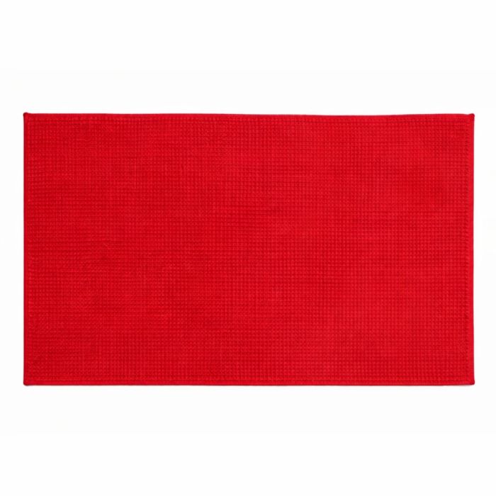 Bademåtte - 50x80 cm - Skridsikker bademåtte - Rød